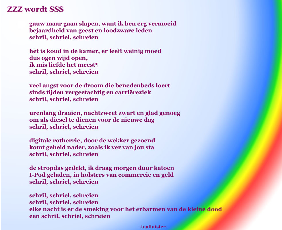 ZZZ wordt SSS – taalluister